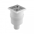 Трап Sinikon 150x150 D=110 мм прямой, с регулируемой высотой, с решеткой из нерж. стали
