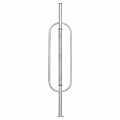 Балясина Корея Stainless combi post 38,1х25,4х15,8 мм фигурная, с рисунком
