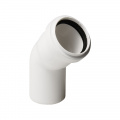 Отвод Sinikon Comfort Plus 504029.К 50х45°, белый