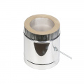 Шибер-сэндвич Дымоходы УМК К d=250/350 мм (1,0/0,5 мм) L=0,25 м, из нержавеющей/нержавеющей стали