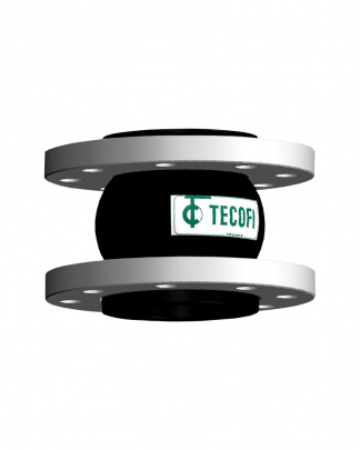 Компенсатор Tecofi DN50 PN16/PN10 резиновый, антивибрационный, фланцевый