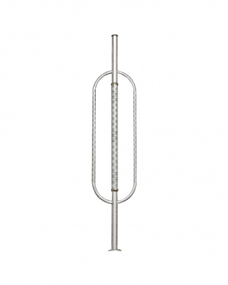 Балясина Корея Stainless combi post 38,1х25,4х15,8 мм фигурная, с рисунком