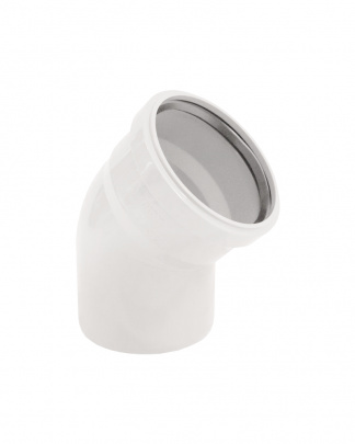 Отвод Sinikon Comfort Plus 504025.К 50х15°, белый
