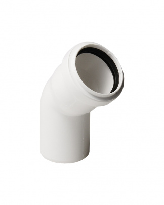 Отвод Sinikon Comfort Plus 504029.К 50х45°, белый