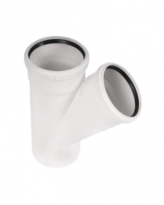 Тройник Sinikon Comfort Plus 508025.К 110х110х45°, белый