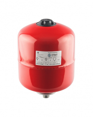 Расширительный бак Stout STH-0004-000008 8 л. вертикальный, красный