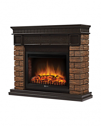 Портал Firelight Bricks Wood 25, цвет камня «Каменный Дуб», шпон Венге