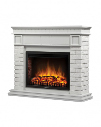 Портал Firelight Bricks 25, цвет камня Белый, шпон Белый