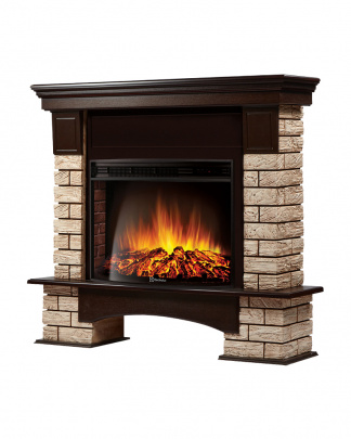 Портал Firelight Forte Wood 25, цвет камня «Каменный Дуб», шпон «Темный Дуб»